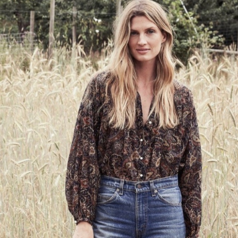 COPY - Doen Jane Cotton Blouse Anita Paisley